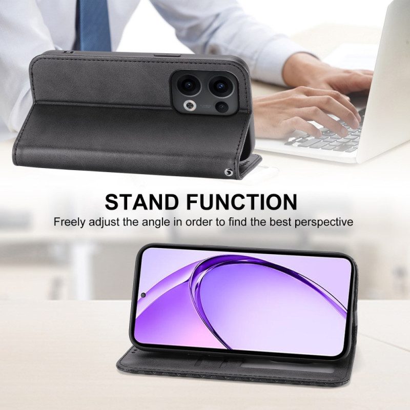 Flip Case Für Oppo Reno 13 Pro 5g Rautenmuster Mit Riemen