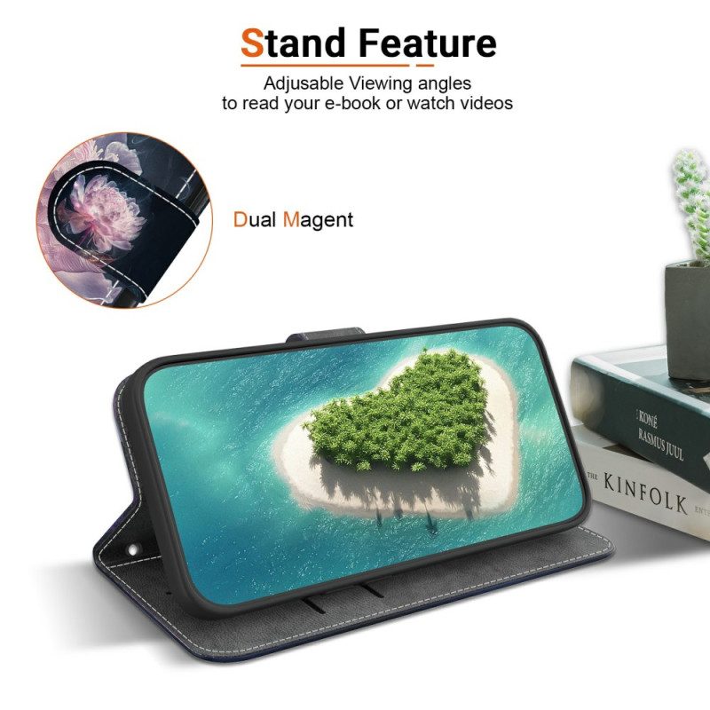 Lederhüllen Für Oppo Reno 13 Pro 5g Lila Pfingstrose