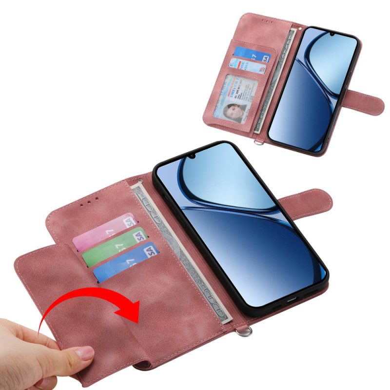 Lederhüllen Oppo Reno 13 Pro 5g Handyhülle Blumenmuster Mit Schulterriemen