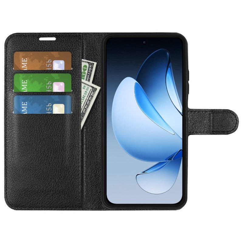 Lederhüllen Oppo Reno 13 Pro 5g Klassisches Litschi-kunstleder