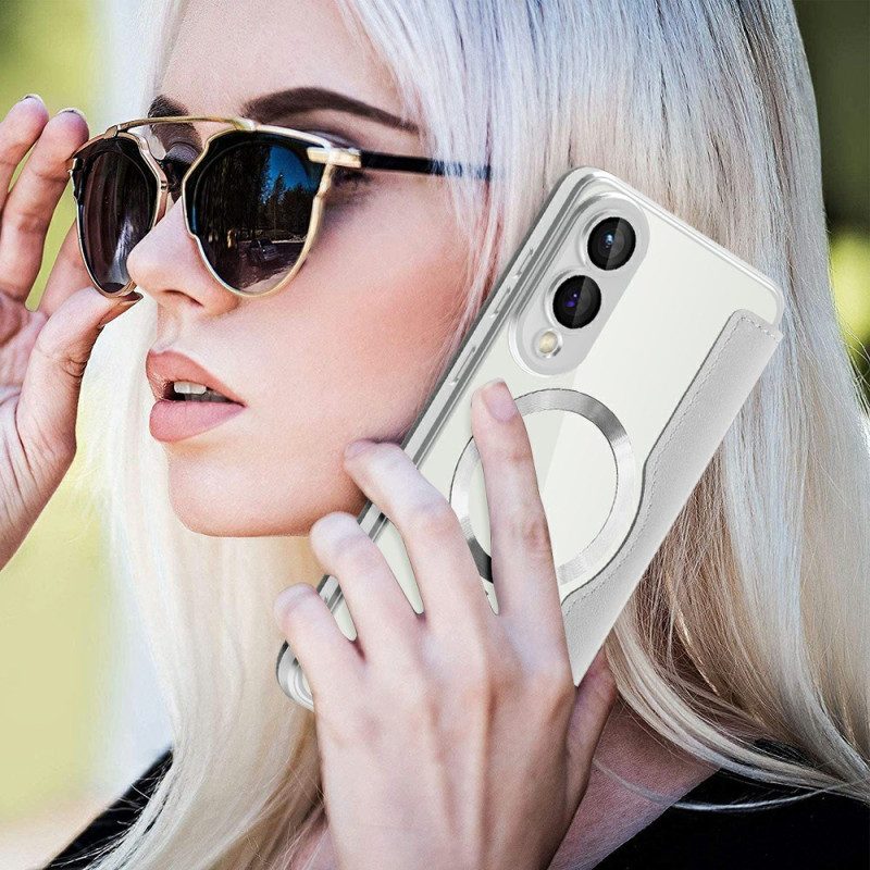 Flip Case Für Samsung Galaxy S25 5g Edge Gesteppt Magsafe-kompatibel