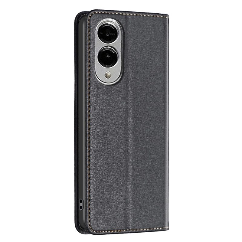 Flip Case Für Samsung Galaxy S25 5g Edge Klassische Binfen-farbe