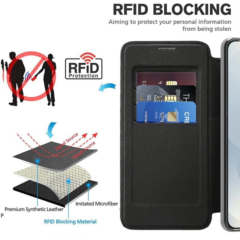 Flip Case Für Samsung Galaxy S25 5g Edge Magsafe-kompatibel Mit Rfid-blockierung