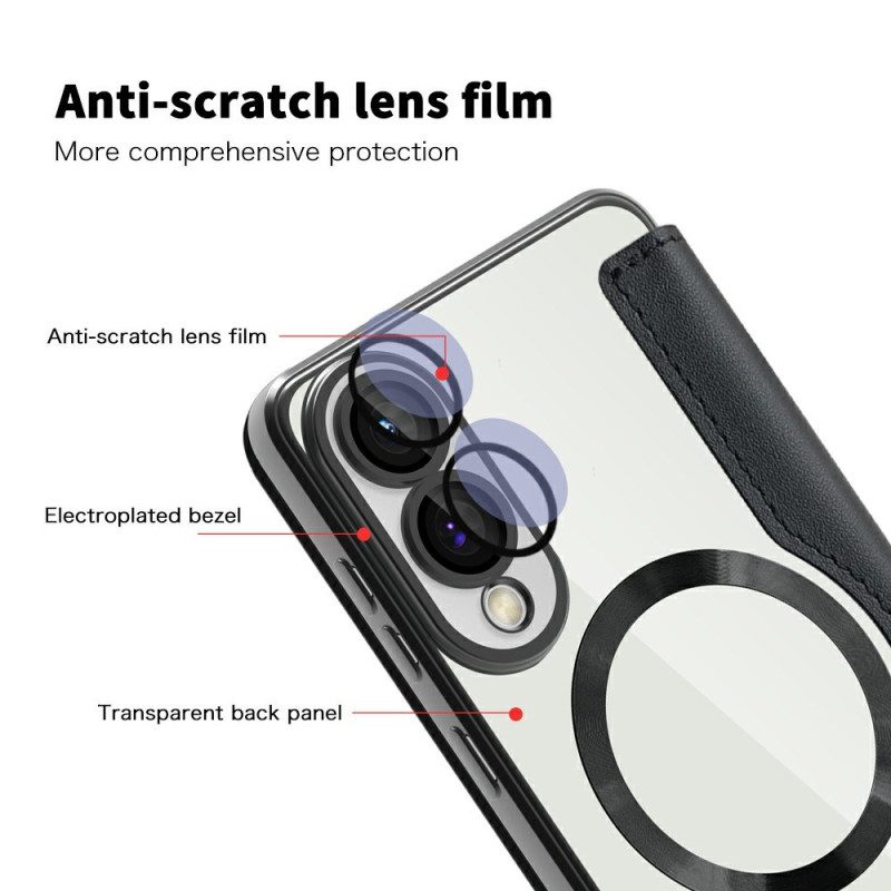 Flip Case Für Samsung Galaxy S25 5g Edge Magsafe-kompatibel Mit Rfid-blockierung