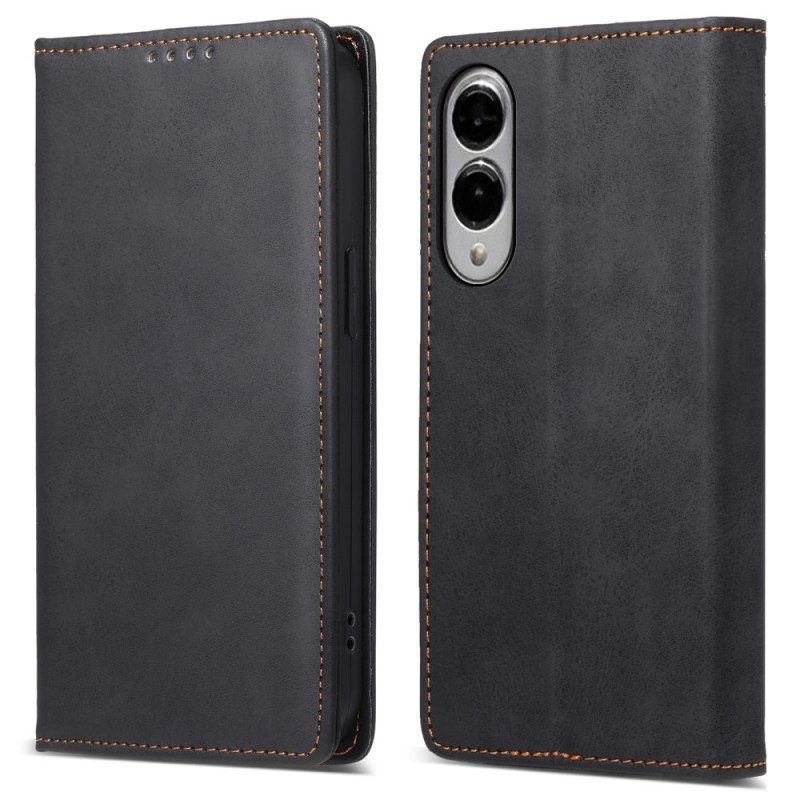 Flip Case Für Samsung Galaxy S25 5g Edge Rfid-blockierendes Kunstleder