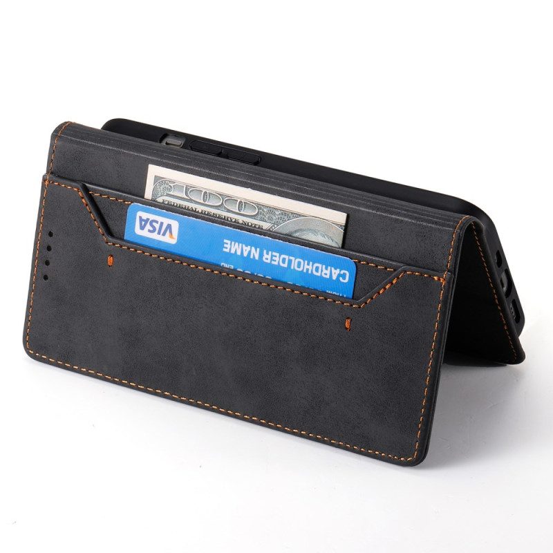 Flip Case Für Samsung Galaxy S25 5g Edge Rfid-blockierendes Kunstleder