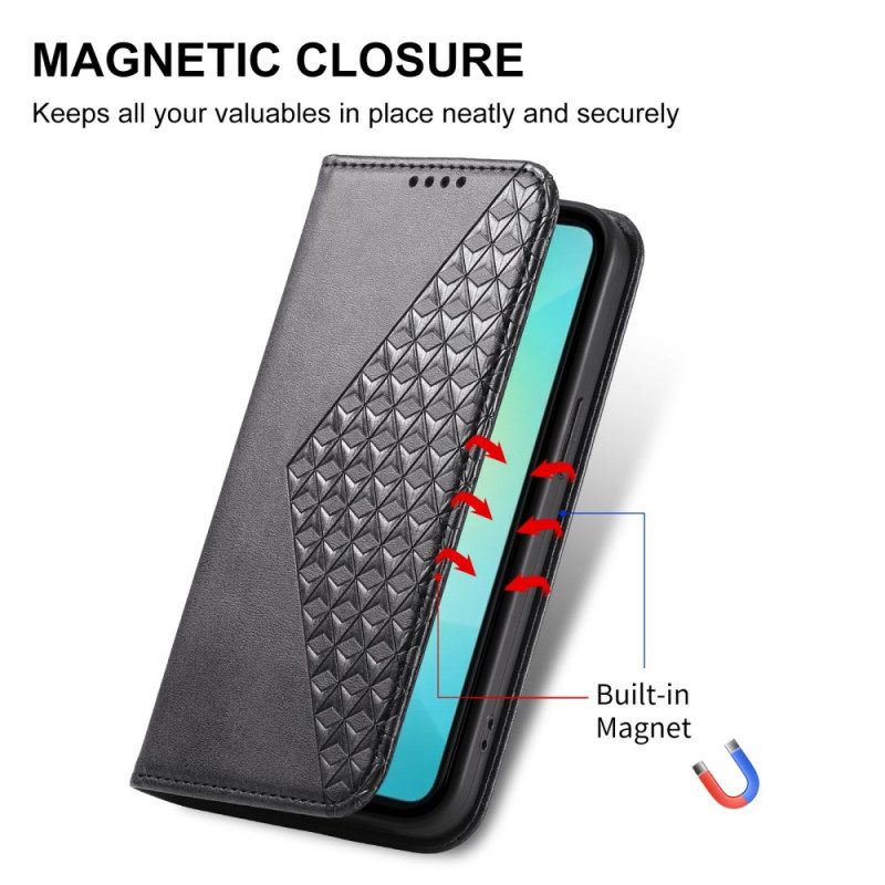 Flip Case Für Samsung Galaxy S25 5g Edge Riemen Mit Rautenmuster