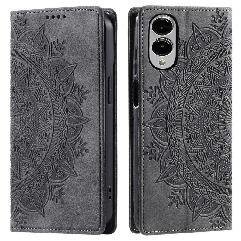 Flip Case Samsung Galaxy S25 5g Edge Mandala-wildleder-effekt