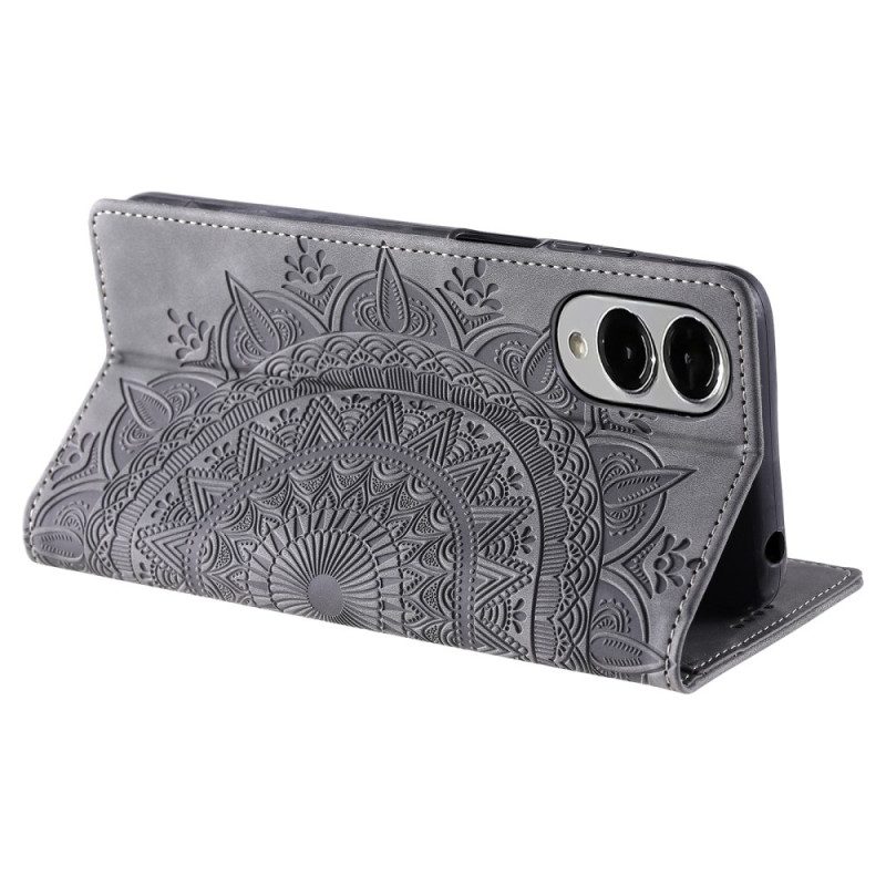 Flip Case Samsung Galaxy S25 5g Edge Mandala-wildleder-effekt