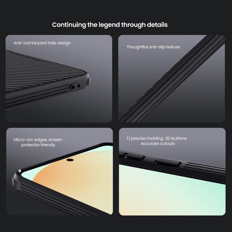 Hülle Für Samsung Galaxy S25 5g Edge Camshield Pro Mit Verschiebbarer Kameraabdeckung Von Nillkin