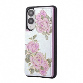 Hülle Für Samsung Galaxy S25 5g Edge Kartenhalter Mit Blumenmuster