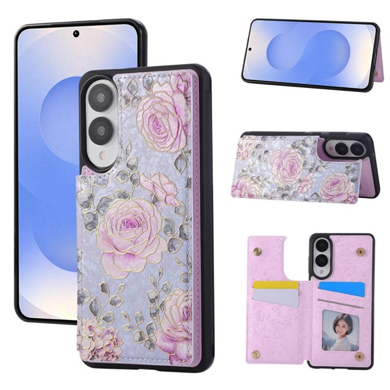 Hülle Für Samsung Galaxy S25 5g Edge Kartenhalter Mit Blumenmuster