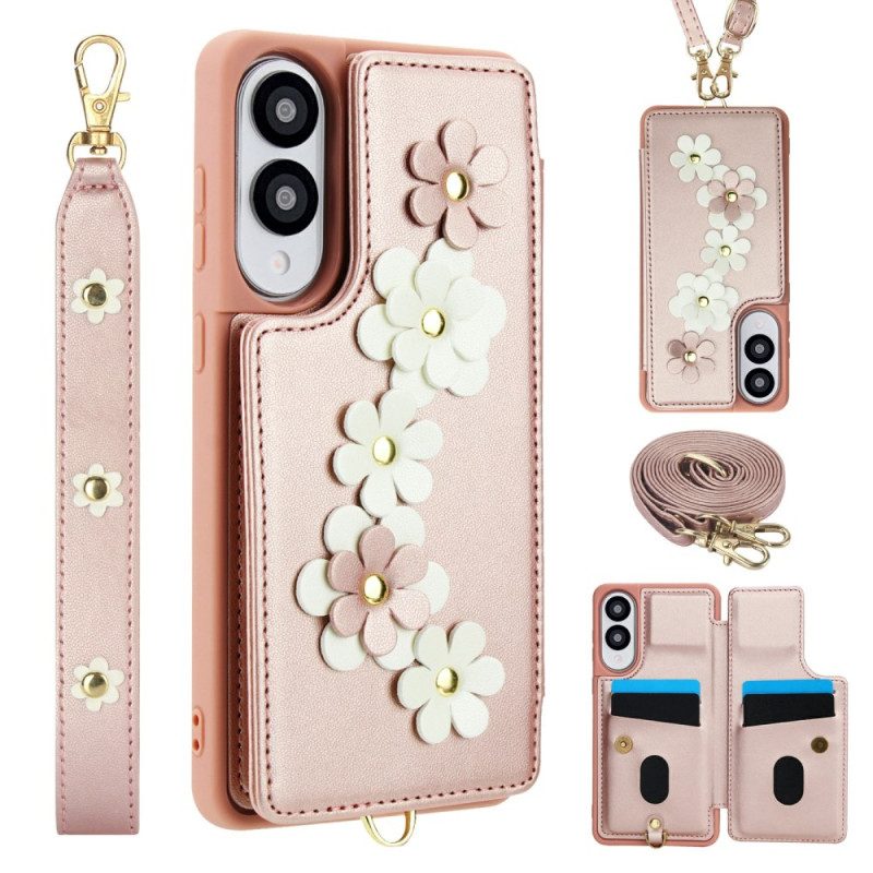 Hülle Für Samsung Galaxy S25 5g Edge Kartenhalter Mit Blumenmuster
