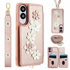 Hülle Für Samsung Galaxy S25 5g Edge Kartenhalter Mit Blumenmuster