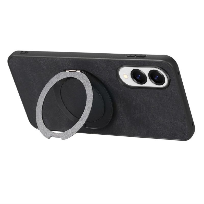 Hülle Für Samsung Galaxy S25 5g Edge Wildlederoptik Mit Drehbarem Ständer