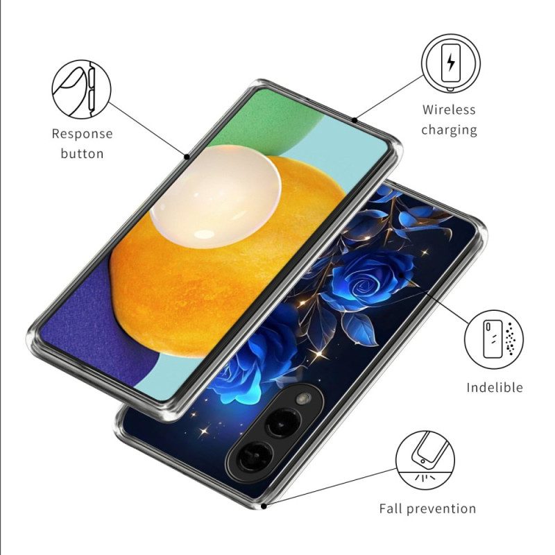 Hülle Samsung Galaxy S25 5g Edge Blaue Rosen