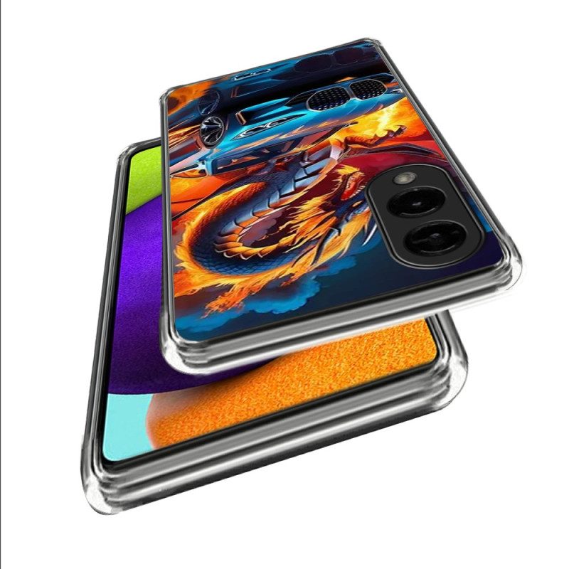 Hülle Samsung Galaxy S25 5g Edge Drachen-sportwagen
