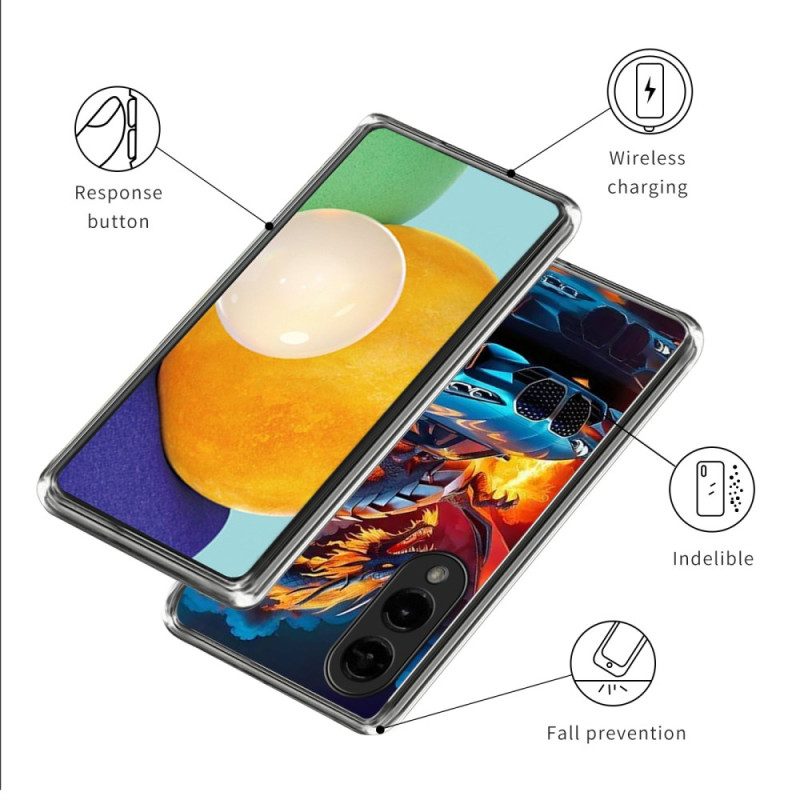 Hülle Samsung Galaxy S25 5g Edge Drachen-sportwagen