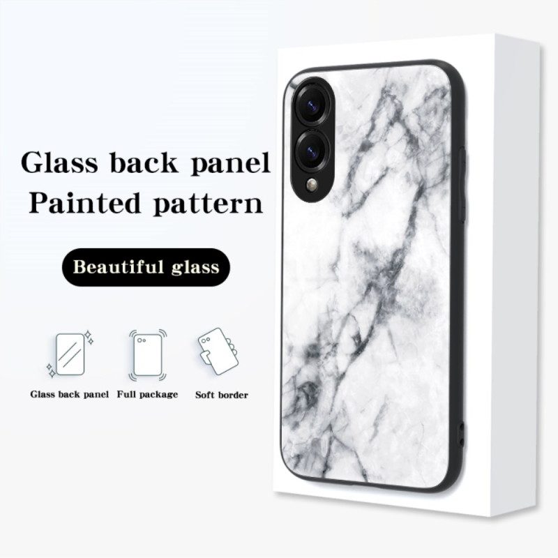 Hülle Samsung Galaxy S25 5g Edge Gehärtetes Marmorglas