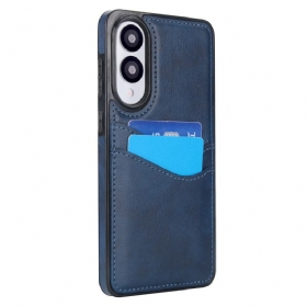 Hülle Samsung Galaxy S25 5g Edge Handyhülle Lederoptik Mit Kartenhalter Halter