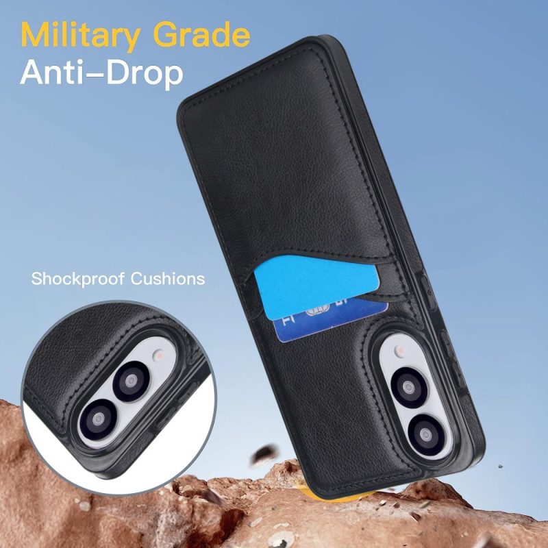 Hülle Samsung Galaxy S25 5g Edge Handyhülle Lederoptik Mit Kartenhalter Halter