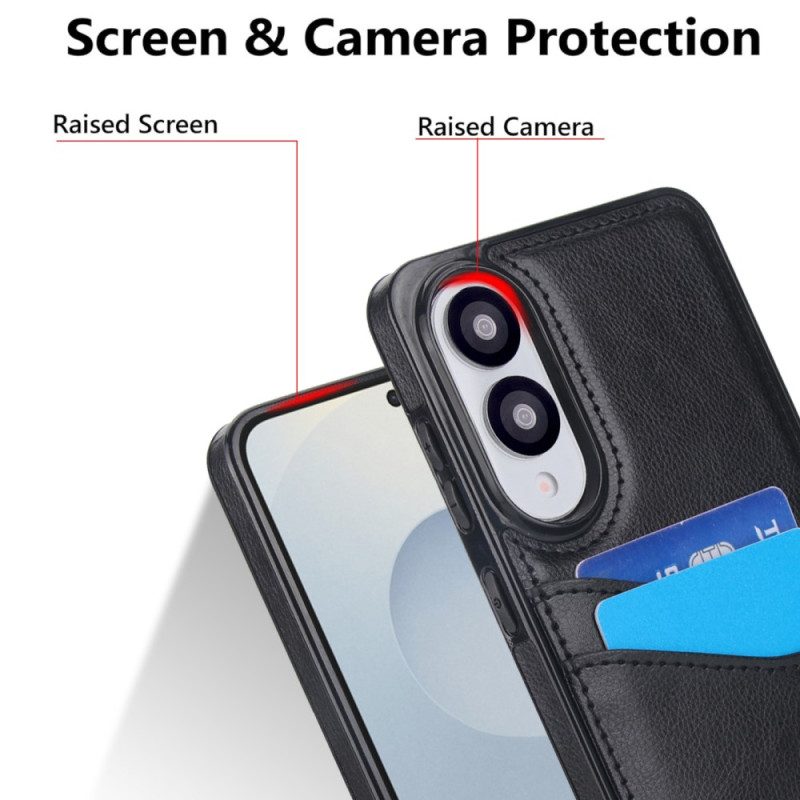 Hülle Samsung Galaxy S25 5g Edge Handyhülle Lederoptik Mit Kartenhalter Halter