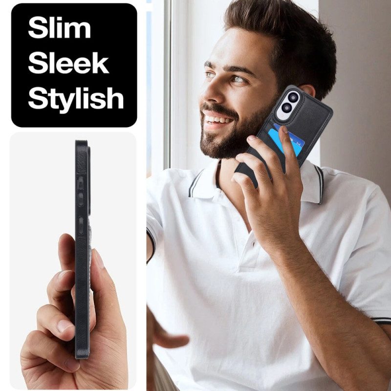 Hülle Samsung Galaxy S25 5g Edge Handyhülle Lederoptik Mit Kartenhalter Halter