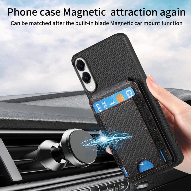 Hülle Samsung Galaxy S25 5g Edge Handyhülle Premium-kartenhalter Und Ständer Aus Carbonfaser