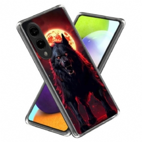 Hülle Samsung Galaxy S25 5g Edge Handyhülle Schwarzer Wolf