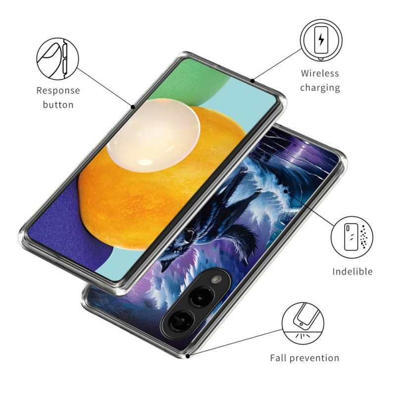 Hülle Samsung Galaxy S25 5g Edge Handyhülle Wolf