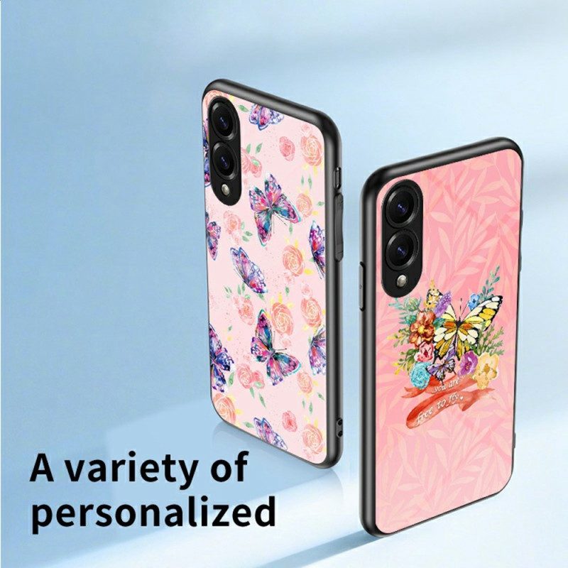 Hülle Samsung Galaxy S25 5g Edge Schmetterling Aus Gehärtetem Glas