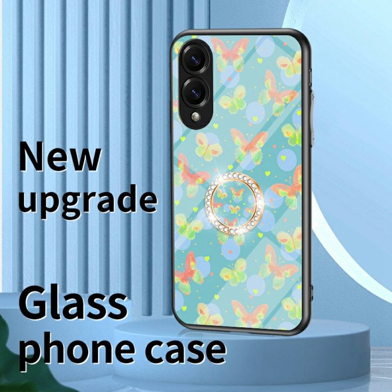 Hülle Samsung Galaxy S25 5g Edge Schmetterling Aus Gehärtetem Glas