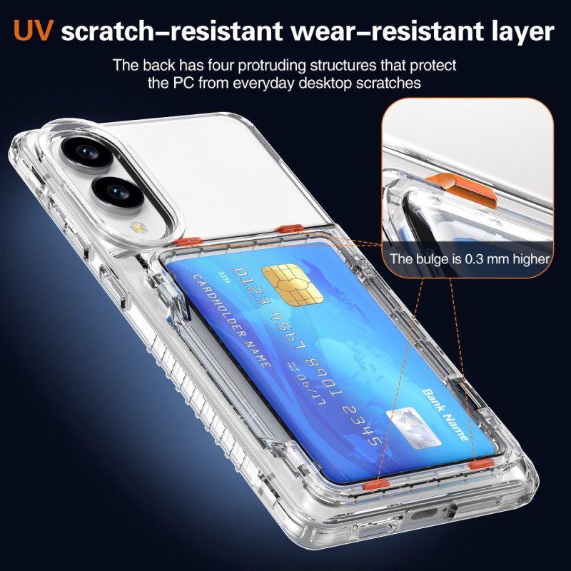 Hülle Samsung Galaxy S25 5g Edge Transparent & Kartenhalter