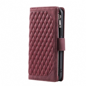 Lederhüllen Für Samsung Galaxy S25 5g Edge Gesteppte Geldbörse