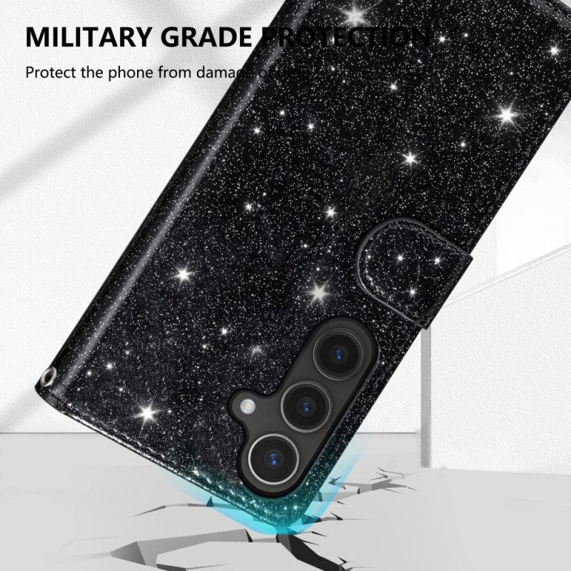 Lederhüllen Für Samsung Galaxy S25 5g Edge Pailletten-geldbörse