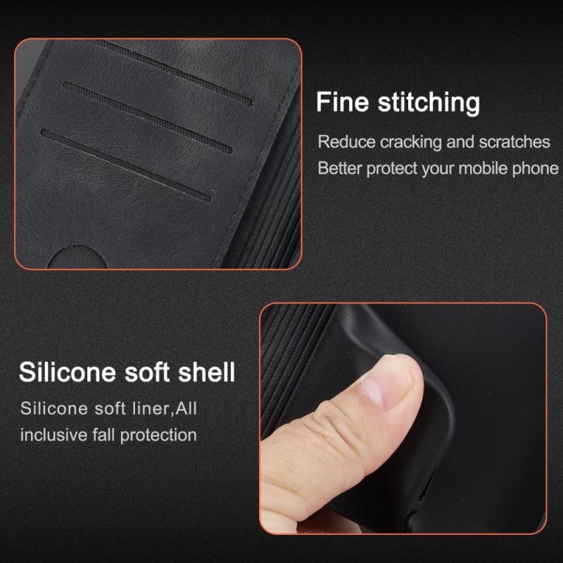 Lederhüllen Für Samsung Galaxy S25 5g Edge Riemen Mit Bedruckten Linien