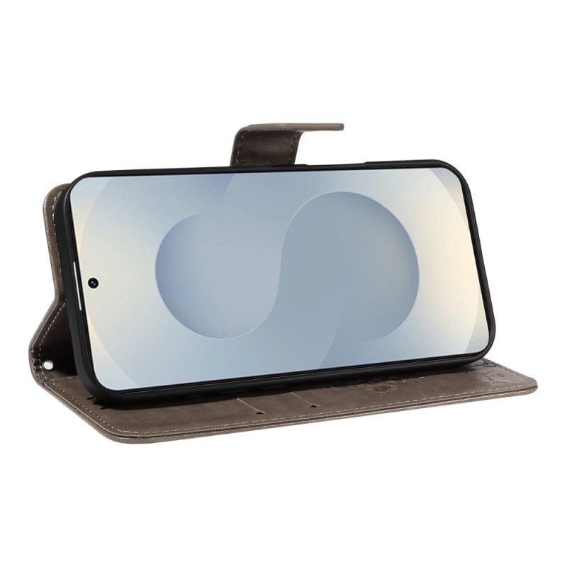 Lederhüllen Samsung Galaxy S25 5g Edge Baum Und Katze