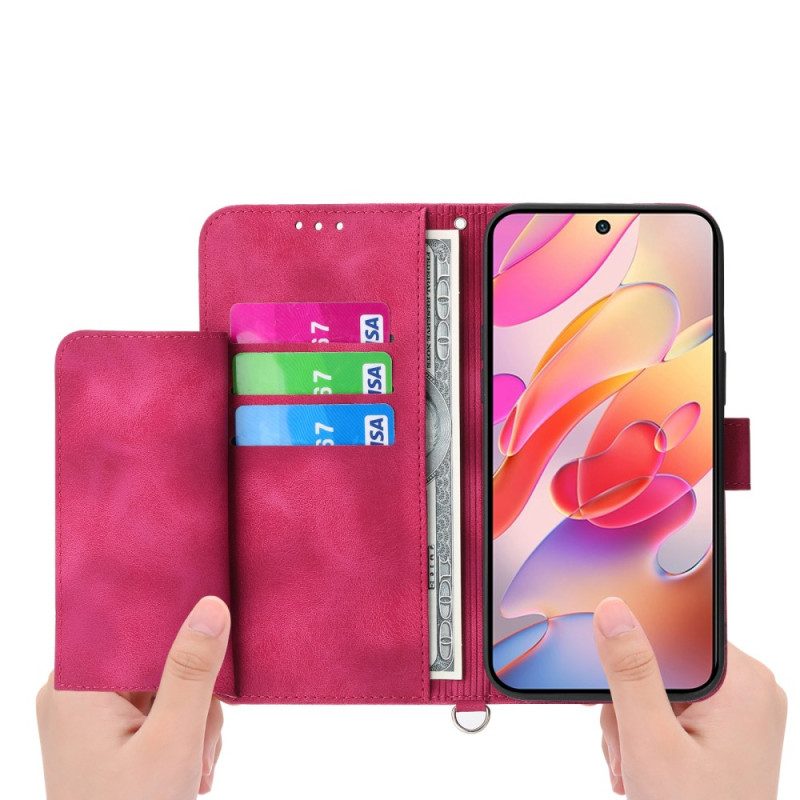 Lederhüllen Samsung Galaxy S25 5g Edge Blumenmuster Und Riemen