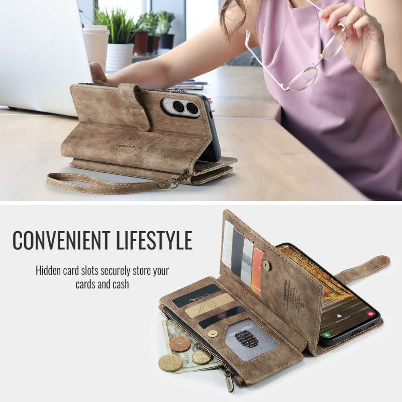 Lederhüllen Samsung Galaxy S25 5g Edge Caseme Geldbörse