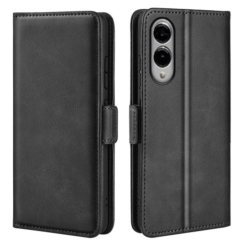 Lederhüllen Samsung Galaxy S25 5g Edge Doppelter Magnetverschluss