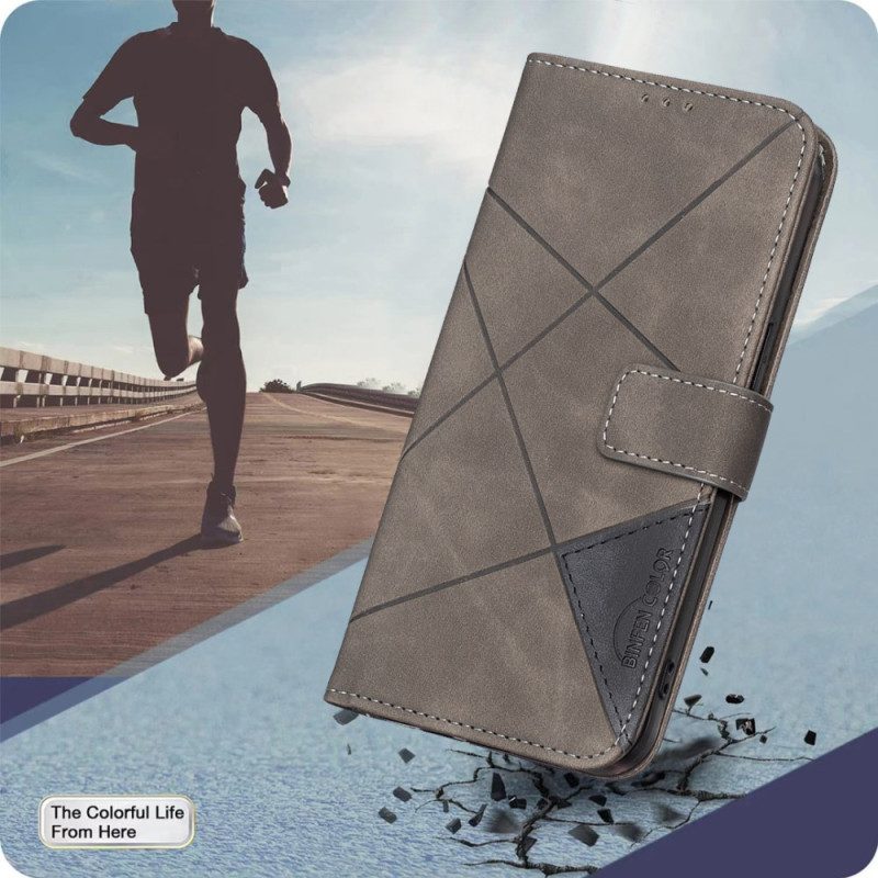 Lederhüllen Samsung Galaxy S25 5g Edge Geometrisches Muster Binfen Color