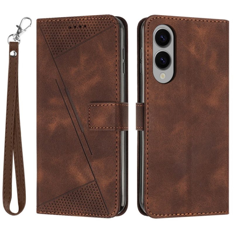 Lederhüllen Samsung Galaxy S25 5g Edge Handyhülle Geometrisches Design