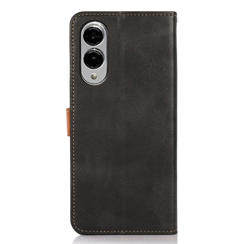 Lederhüllen Samsung Galaxy S25 5g Edge Handyhülle Khazneh Goldverschluss