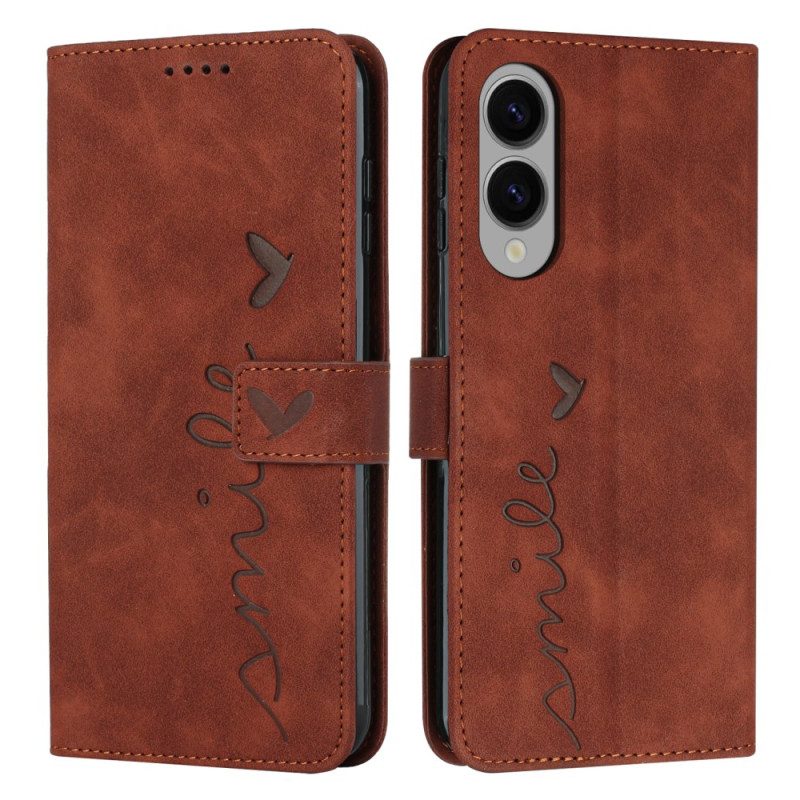 Lederhüllen Samsung Galaxy S25 5g Edge Handyhülle Lächeln