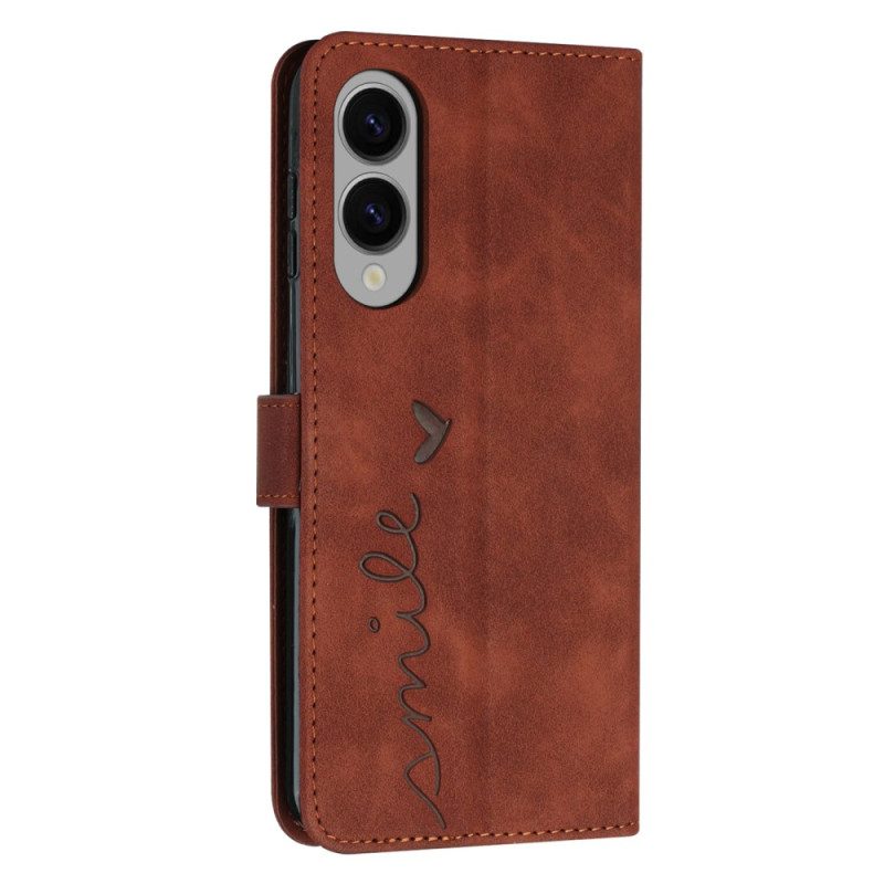 Lederhüllen Samsung Galaxy S25 5g Edge Handyhülle Lächeln