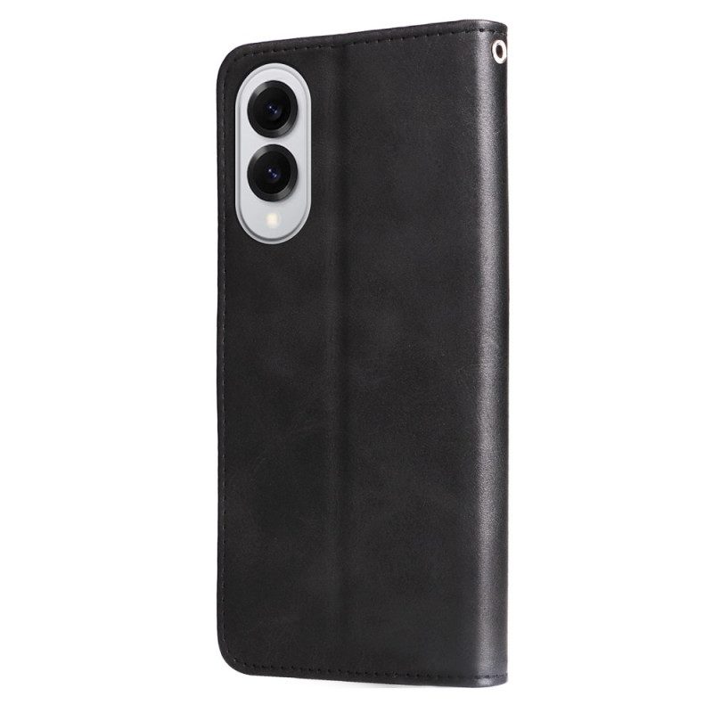 Lederhüllen Samsung Galaxy S25 5g Edge Handyhülle Reißverschlusstasche