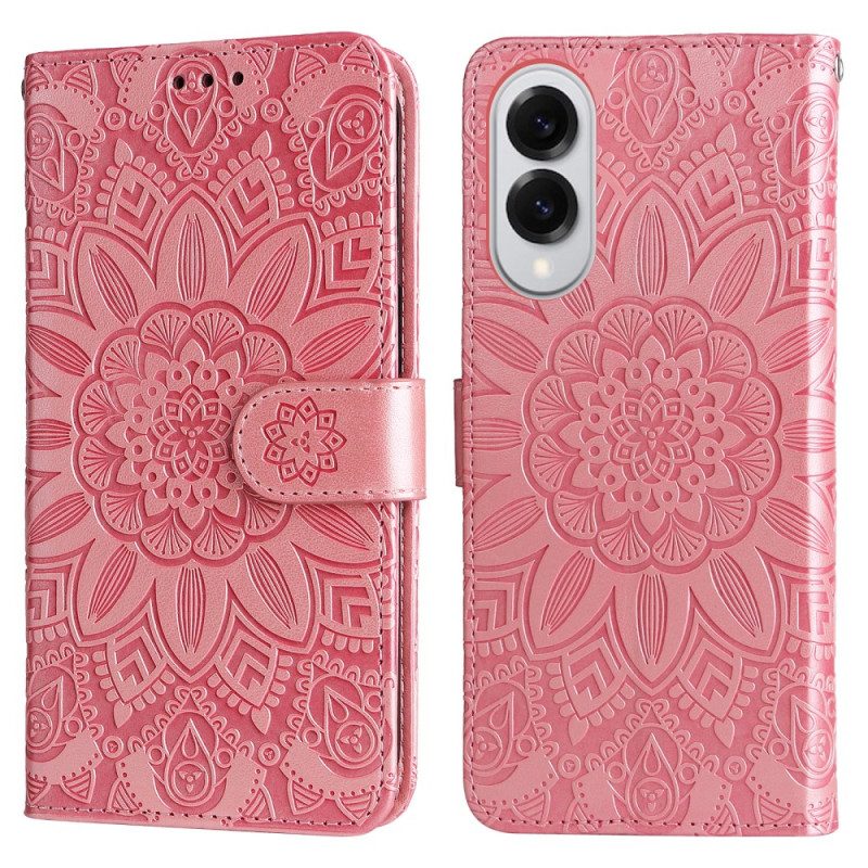 Lederhüllen Samsung Galaxy S25 5g Edge Handyhülle Sonnenblumenmuster