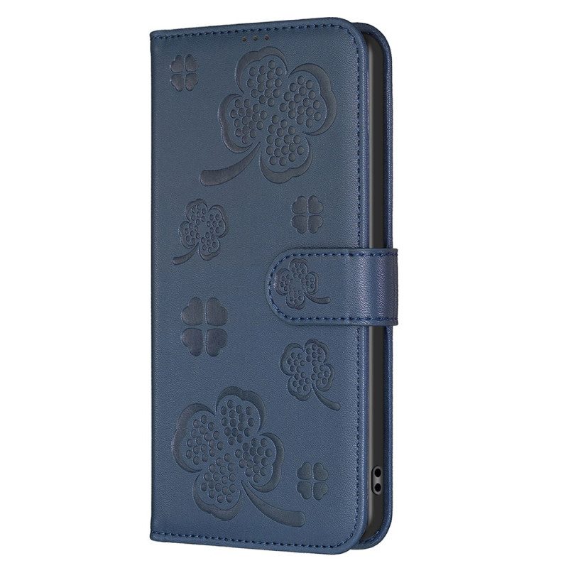 Lederhüllen Samsung Galaxy S25 5g Edge Kleeblattmuster