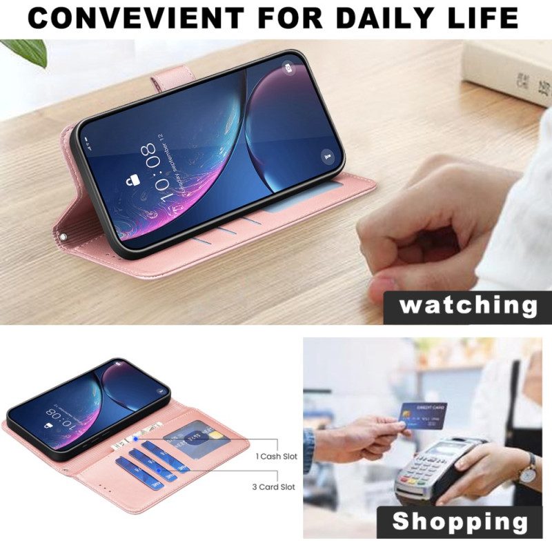 Lederhüllen Samsung Galaxy S25 5g Edge Kleeblattmuster