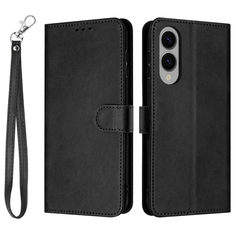 Lederhüllen Samsung Galaxy S25 5g Edge Lederoptik Mit Riemen